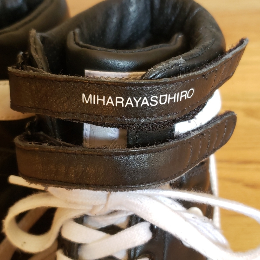 Puma Black and White High-Top Wedge Sneakers - Picture 4 of 7